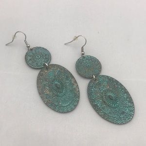 Patina copper earrings